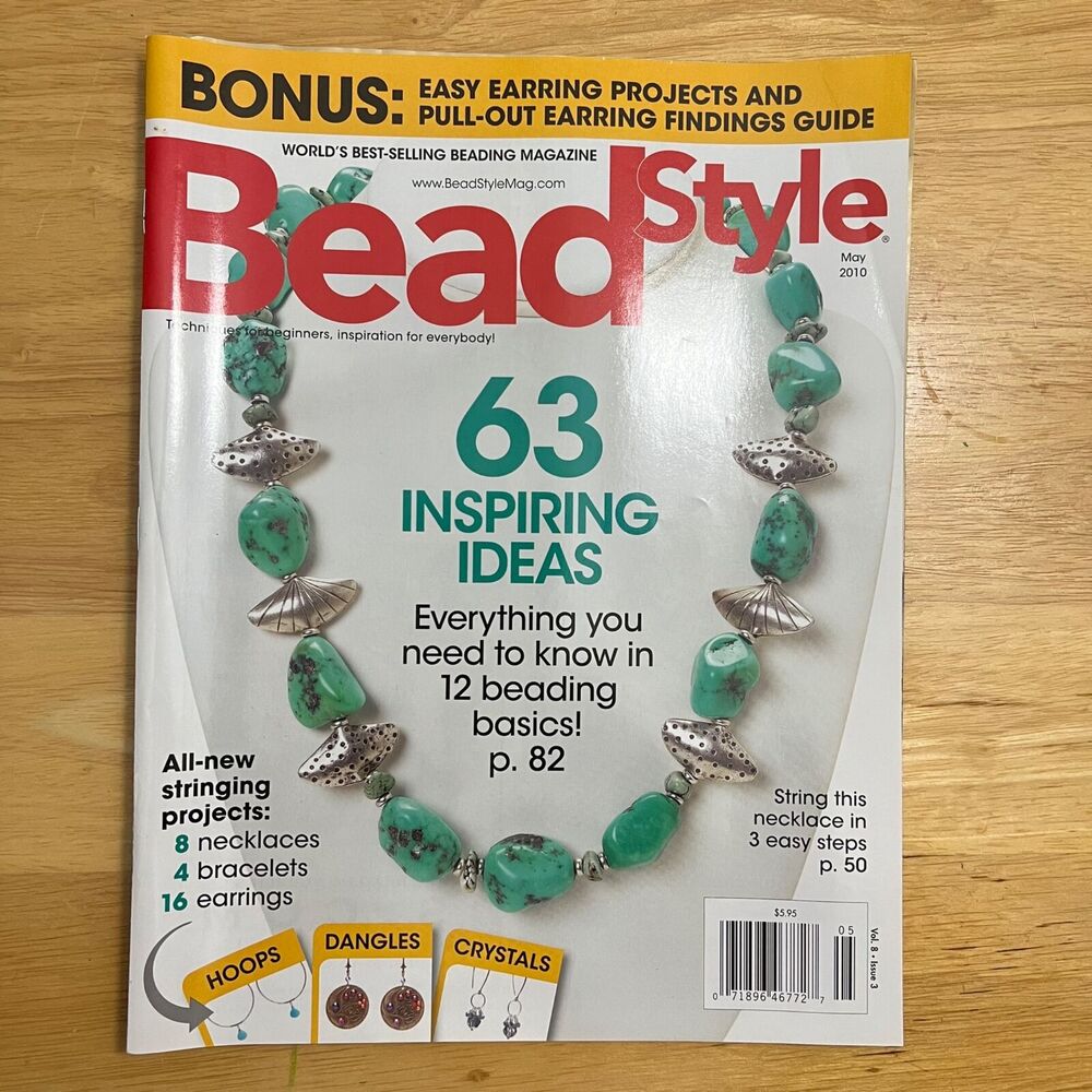 Magazine Lot BeadStyle May 2010 Jan and Nov 2011 Jan 2012 Jewelry Making Crafts - Picture 14 of 16